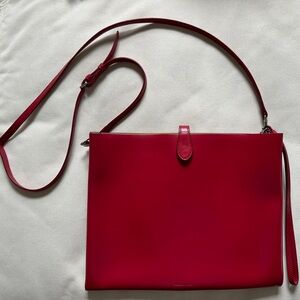 Rabeanco Red Envelope Leather Crossbody or Shoulder Bag